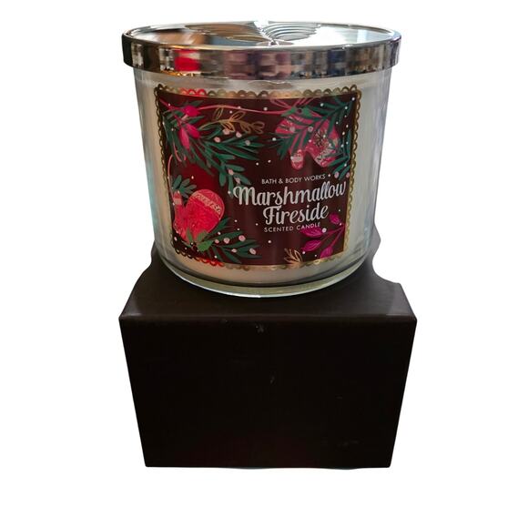 Bath & Body Works 3 wick candle Marshmallow Fireside NIB - Picture 1 of 2